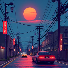 Night Drift in Tokyo