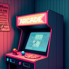 Marks basement arcade. 