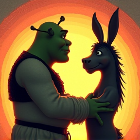 Shrek and Donkey: Soumya and Eesha