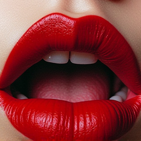 crimson lips