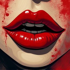 crimson lips