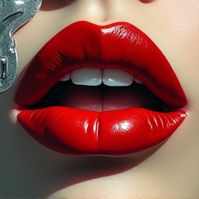 crimson lips