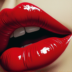 crimson lips