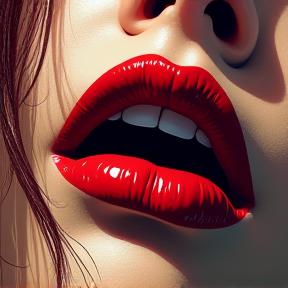 crimson lips