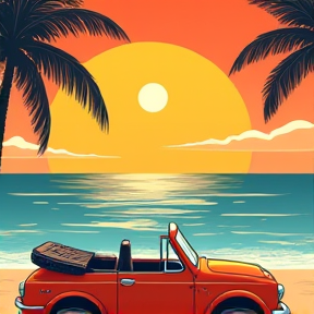 Sonne, Strand  & Cabrio