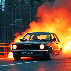 A7 Richtung Flensburg die Autoreifen brenn schon