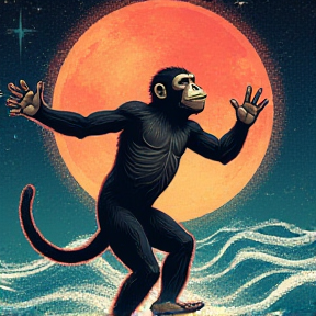 Monkey Dancing in the Ocean