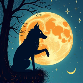 Te tengo a ti como la luna tiene al lobo