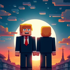 Biden and trump minecraft after election