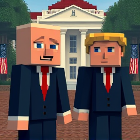 Biden and trump minecraft after election