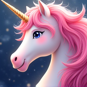 Pink fluffy unicorn 