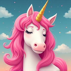 Pink fluffy unicorn 