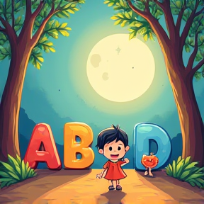 ABCD rhymes for kids cartoon