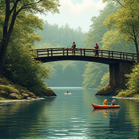 Fishing on Wooster Road Bridge