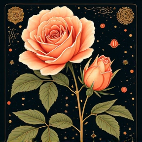 La rose Nocturne et la rose Dorée