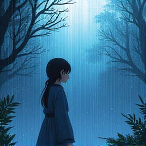 "Ame no Shita no Sasayaki" (雨の下のささやき) (Whispers Beneath the Rain)