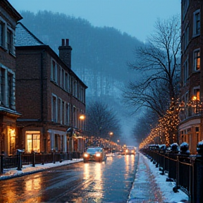 Rain at Christmas in Scotland