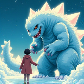 Sebzilla and Shimo the Ice Kaiju (Kaiju Love)