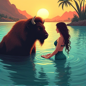 Bison y Sirenita