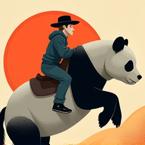 Cowboy and His Panda