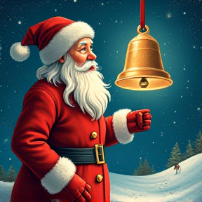  Santa Christmas bell