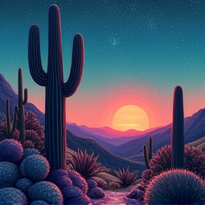 Night Sky (Cactus Dreams)