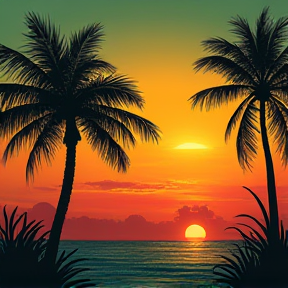 Sunset in Paradise