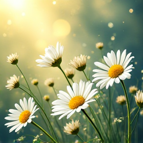 Blooming daisies