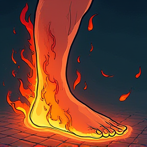 Feet on fire