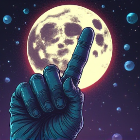 Finger Pointing to the Moon