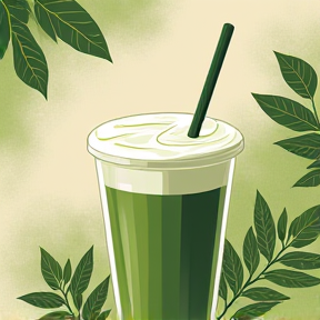 Eis-Matcha-Latte