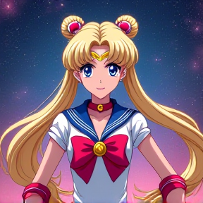 Sailor Galaxia and Sailor Moon