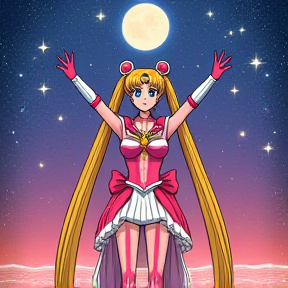 Sailor Galaxia and Sailor Moon