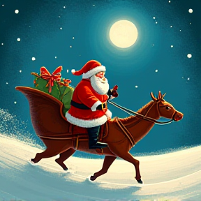 Santa on his way 