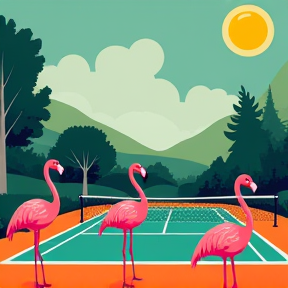 Tennisklub Blankenloch und die Flamingos