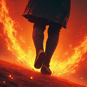 feet on fire