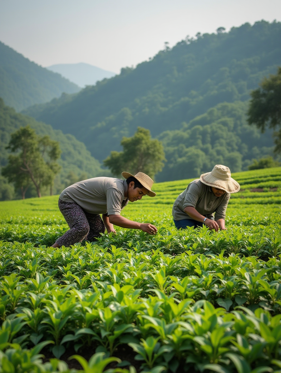 Tea leaves pickers