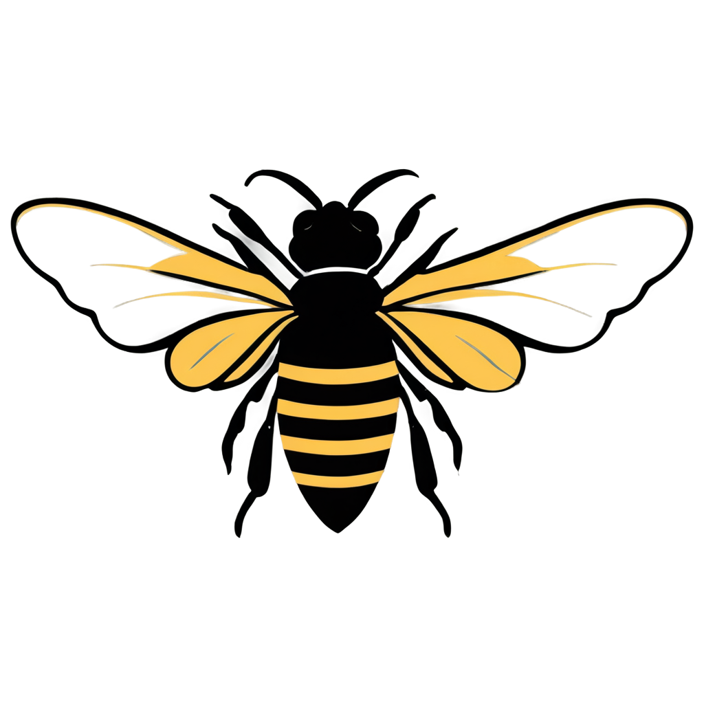 Bee vector illustration logo design