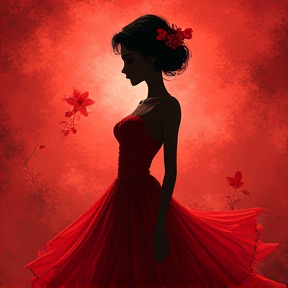 Lady in red