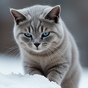 Katzen Winterspiel