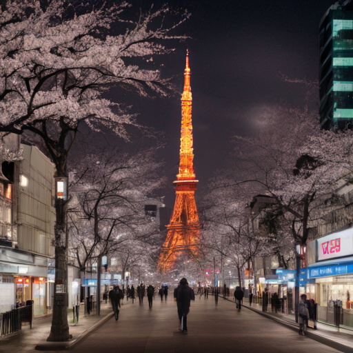 Full moon in the nights of Tokyo