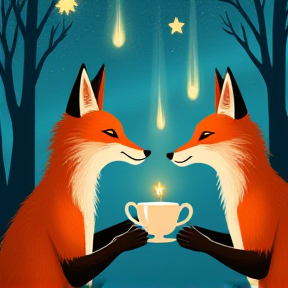 Cup full of foxes