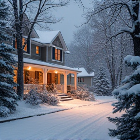 Snow on Gulf Shore