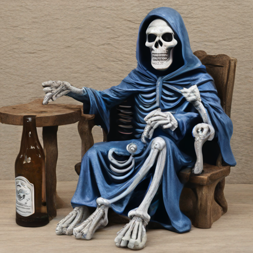 Cold beer with Grim Reaper