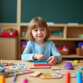 Annelie besucht den Kindergarten