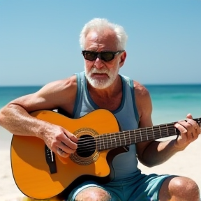 Alters Schmerz in einem Bein am Sonnenstrand