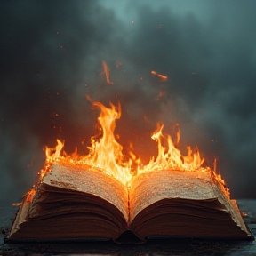 Book of us burned