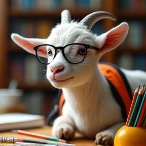 Lekshmi the studying goat 