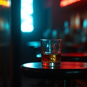 SENTADA EM MESA DE BAR