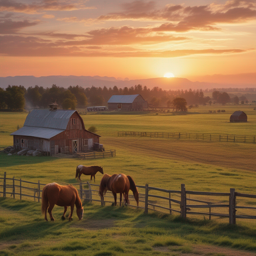 Sunset on the Farm